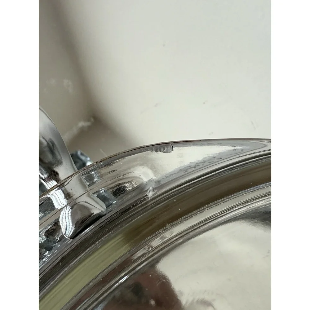 Vintage 1955 Pyrex Serving Casserole Bowl Dish With‎ Glass Lid & Metal Stand